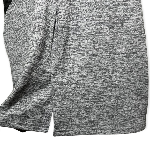 Neesha Women's Heathered Dark & Light Gray Knit Sweater Dress Round Neck Size L - Picture 12 of 14